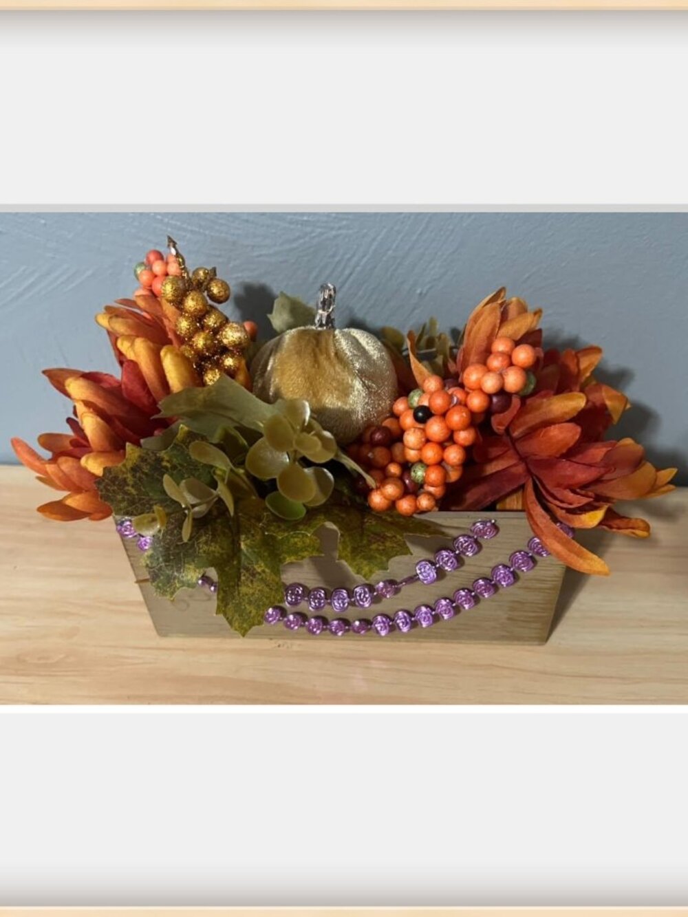Fall Thanksgiving Pumpkin Floral Arrangement Harvest Decor